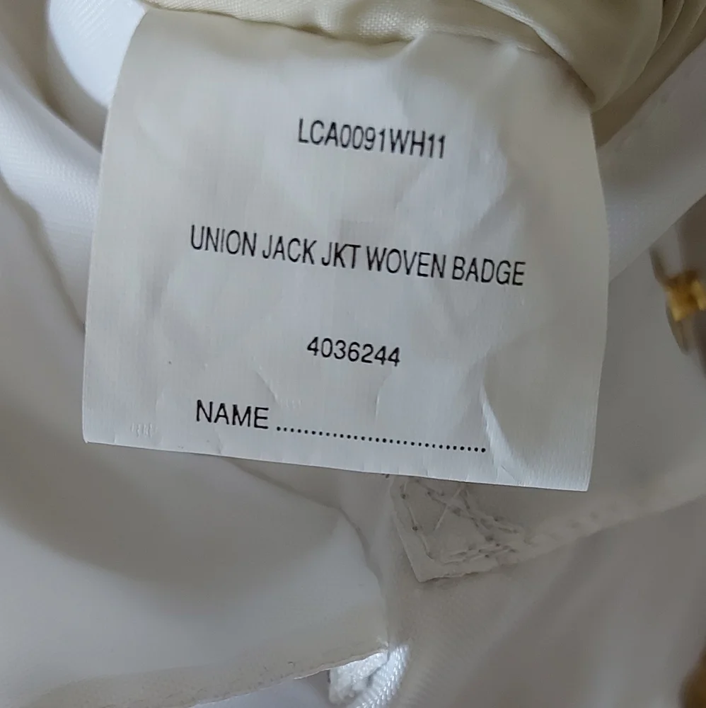 BNWT Barbour Womens White Rain Jacket UK Size 12 Lightweight Union Jack Lining. - Picture 16 of 16